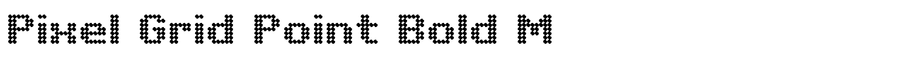 Pixel Grid Point Bold M